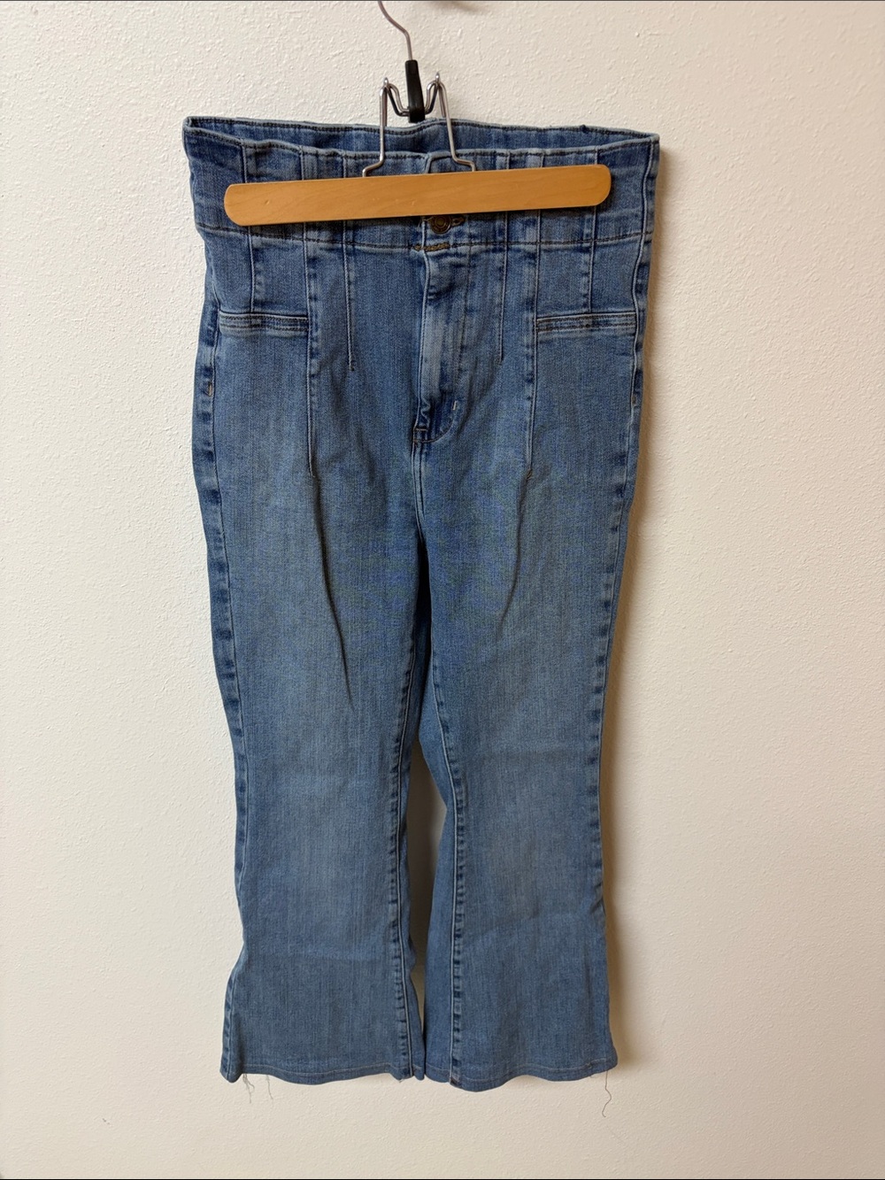 We the Free High-Rise Light Blue Flare Jeans for Women size 28